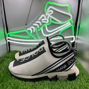 Dolce and Gabbana Sorrento white/black sneakers Euro size 40‎ Mens Sz 7 Wmns 8.5